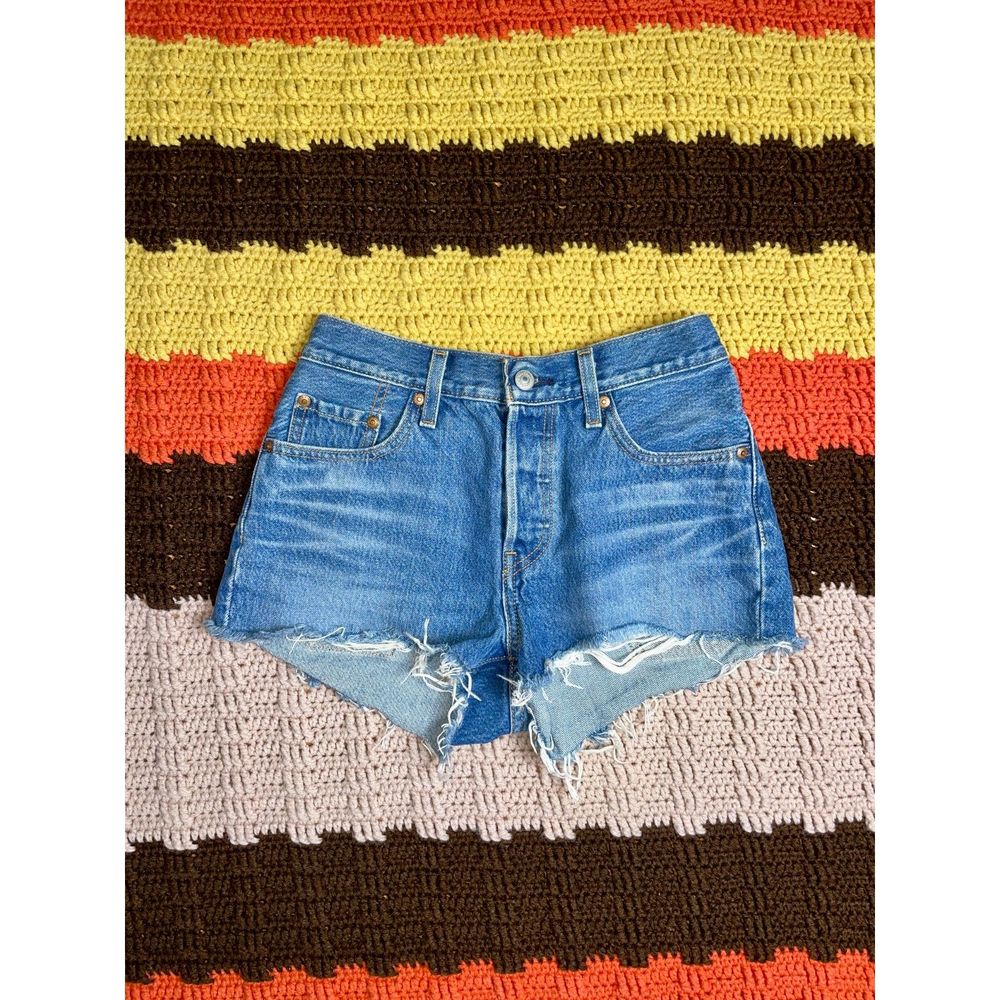 Levi Strauss Cut-Off High Rise Denim Shorts
